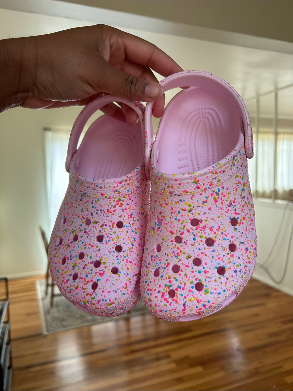 CROCS Kids Pink Confetti Clogs